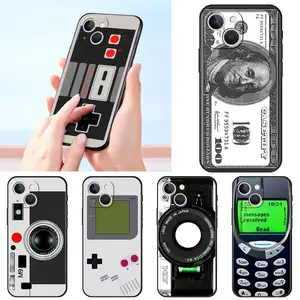 Wholesale Custom Vintage Tape Gameboy Phone Cases For iPhone 15 13 11 12 14 Pro Max Mini XR XS SE20 8 7 Plus Anime Pattern Cover