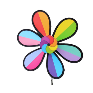 Mini ruota del vento arcobaleno colore ciclone <span class=keywords><strong>auto</strong></span> all'aperto prato e giardino decorazione giocattolo con paletti - Product Image 3
