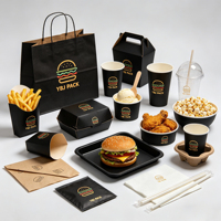 Scatole per Hamburger in Carta Kraft Personalizzate per Fast Food, Patatine Fritte e Pollo Fritto Stile McDonald's