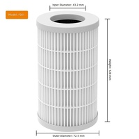 Penyaring Udara HEPA Tiga Lapis Efisiensi Tinggi Resistansi Rendah Komposit H13 True HEPA Filter Pemurni Udara Karbon Aktif