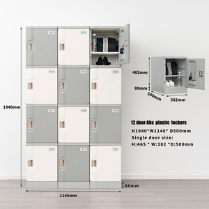 Chất lượng cao ABS nhựa <span class=keywords><strong>Locker</strong></span> Lớp Học Lớp Học phòng tập thể dục với latticed lưu trữ tủ - Product Image 1