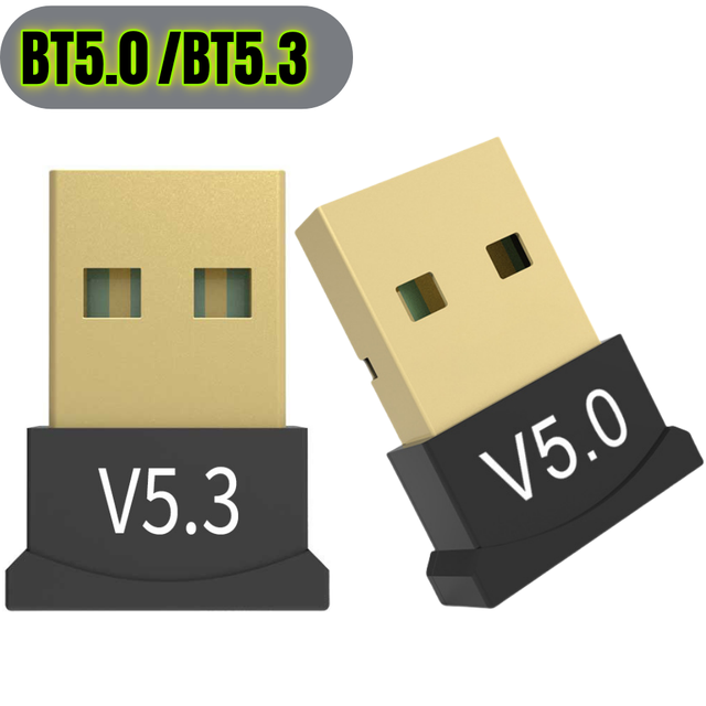USB Bluetooth 5.0 5.3 Adapter V5.0 V5.3 Bluetooth Dongle Wireless Audio Transmitter Receiver USB Adapter for Computer PC Laptop