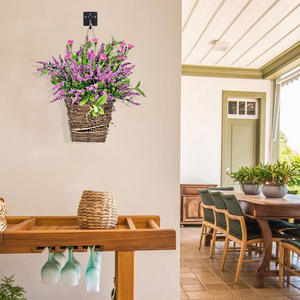 2026 Panier suspendu pour couronne de porte, style printemps, avec baies roses <span class=keywords><strong>et</strong></span> fleurs sauvages, décorations pour la maison <span class=keywords><strong>et</strong></span> la véranda - Product Image 2