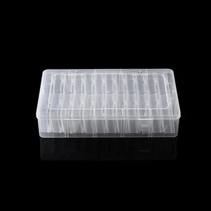 Boîte de rangement en plastique transparent à 15 compartiments, bac d'organisation rectangulaire couvert pour pièces de jouets, petits objets, 7.5cm de long - Product Image 1