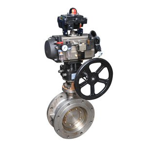 D643H Pneumatic Hard <b>Seal</b> Flanged Butterfly Valve 304 316 Stainless Steel Industrial Water Control Valve - Product Image 1