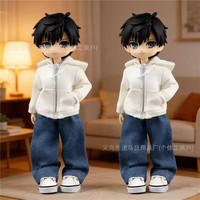 Joyfull Ob11 – veste à capuche unisexe à la mode, sweat-shirt et pantalon faits à la main pour poupée BJD à l'échelle 1/12, vêtements pour poupée modèle 1201