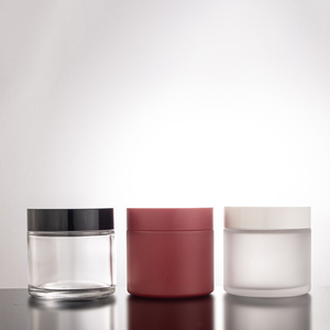 Pot de crème cosmétique en verre de luxe transparent givré de 120g emballage de soins de la peau avec logo personnalisé bouteille de gommage pour le visage de 4oz verre personnalisé - Product Image 5