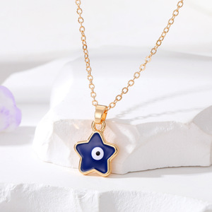 Collier <span class=keywords><strong>pentagramme</strong></span> de conception chaude FashionJewelry collier oeil <span class=keywords><strong>du</strong></span> <span class=keywords><strong>diable</strong></span> colliers oeil bleu turc émail multicolore - Product Image 3