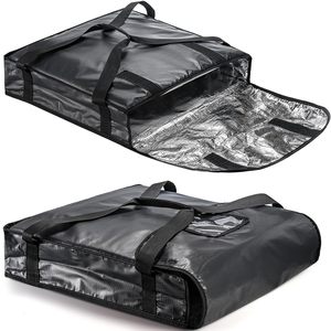 Sac de livraison de pizza et de nourriture isotherme en nylon et aluminium avec logo personnalisé au prix d'usine, poignée durable - Product Image 1