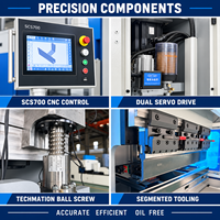 Presse plieuse CNC électrique double servo de haute précision 12T 800mm pour pièces électroniques, médicales et boîtiers industriels