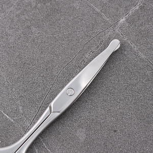 Tijeras curvas para cejas de acero inoxidable, tijeras puntiagudas para cejas, tijeras de maquillaje, recortadores de vello nasal con punta redonda, para barba - Product Image 3