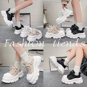 Zapatillas Deportivas de Plataforma con Cordones para Mujer, con Parte Superior de PU, Diseño Floral y Suela Gruesa Antideslizante de PVC - Product Image 5