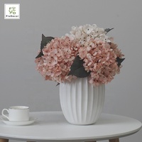 Bunga Hydrangea Buatan Tangan Gaya Vintage 35cm untuk Dekorasi Hari Valentine, Natal, Tahun Baru, Pesta, dan Hotel