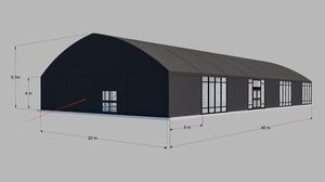 เต็นท์งานเลี้ยงกลางแจ้งทรงโค้งขนาด 20x40 ฟุต แบบ Heavy Duty พร้อมหลังคา PVC กันน้ำ - Product Image 6