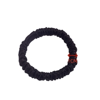 Ikat Rambut Sutra 1cm Tipis Elastis Sutra Mulberry Ikat Rambut Kemasan Besar Warna Campur Ringan 3g Logo Custom Grosir