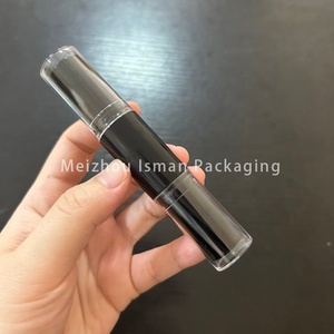 Tube de rouge à lèvres rose double embout ISMAN, stick correcteur 2-en-1, emballage baume à lèvres, conteneur vide en plastique pour brillant à lèvres 4ml 10ml - Product Image 4