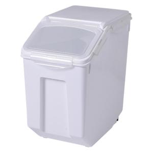 Rice Storage <b>Container</b> 20L Airtight Buckle Lid White Rectangle For Home Use - Product Image 5
