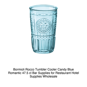 Verre à whisky Cooler Candy Blue 47,5 cl H 8,7 cm Ø 13,8 cm Romantique Bormioli Rocco - Product Image 2