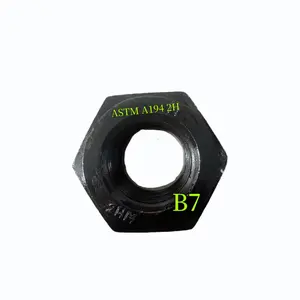 중국어 패스너 ASTM A194 2H 무거운 육각 너트 1/2 3/4 5/8 B7 재고 OEM