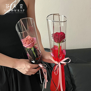 SINOWRAP nouveau sac à fleurs unique dentelle en forme d'<span class=keywords><strong>amour</strong></span> 20 pièces couleur unie emballage floral saint valentin fleuriste fournitures - Product Image 3
