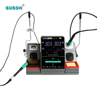 En stock SUGON T3602 Station de soudage 2 en 1 Fer à souder Outils de réparation de téléphones portables Machine à souder