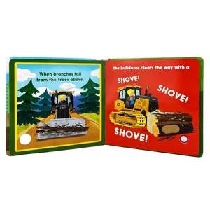 Livre sonore interactif tactile pour enfants : patchs sensoriels texturés avec bruits de pelle, <span class=keywords><strong>camion</strong></span> <span class=keywords><strong>benne</strong></span> et bulldozer - Product Image 4