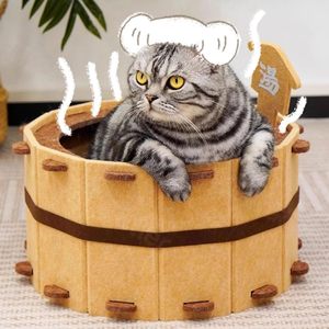 Cama para Gatos Ecológica Premium Tipo Cueva – Refugio Plegable de Fieltro Insonorizado, Diseño Cerrado Resistente a Arañazos - Product Image 3