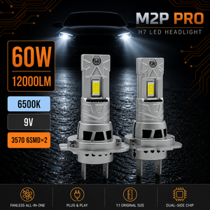 ไฟหน้ารถยนต์ CAR-REFINE M2P PRO กำลังสูง 80W 12V 9V 12000LM ระบบไฟส่องสว่างอัตโนมัติ หลอดไฟ <span class=keywords><strong>LED</strong></span> รุ่น H1 H4 H7 <span class=keywords><strong>H8</strong></span> H11 9005 9006 - Product Image 2