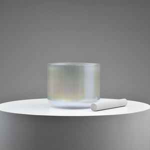Cuenco Transparente para Sanación Espiritual, Color Cósmico, Cristal de Cuarzo Transparente 99.99% Puro, 432Hz/440Hz para Sanación y Meditación - Product Image 1
