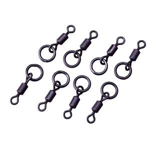 YONGMIAO Long Body Matt Black Carp Fishing Tackle Swivle Ajouter Ring Snaps & Swivels - Product Image 3