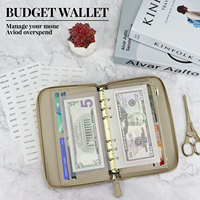 Portable A7 Zippy Binder Wallet Loose Leaf Zippered Budget Planner Binder Cover pour une organisation facile