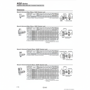 Raccord instantané SMC Pneumatics KQ2Z06-03NS pièces pneumatiques - Product Image 1