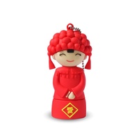 GJUS51 silicona chino tradicional boda pareja Micro USB Flash Drive cubierta con funda de silicona