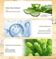 Vente en gros Marque privée Masque contour des yeux en hydrogel de soie hydratant au thé vert, algues marines et rétinol, anti-cernes, anti-rides et anti-poches