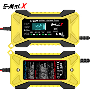 מטען ותחזק סוללות חכם E-MaLX 12V6A עם זיהוי אוטומטי, טכנולוגיית Pulse Repair, מתאים למכוניות ואופנועים - Product Image 4