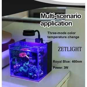 Lámpara LED Zetlight <span class=keywords><strong>M1</strong></span> <span class=keywords><strong>Pro</strong></span> de espectro completo Nano para acuarios pequeños, peceras de agua salada, arrecifes de coral y plantas acuáticas. - Product Image 1