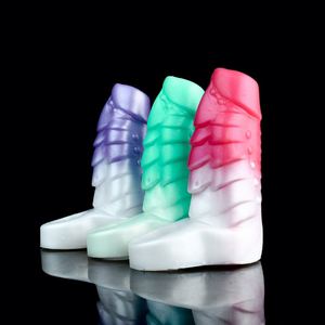 YOCY Funda de silicona líquida suave de 5 pulgadas con diseño de dragón hueco para pene, juguete sexual para hombres, consolador alienígena portátil para coqueteo - Product Image 1