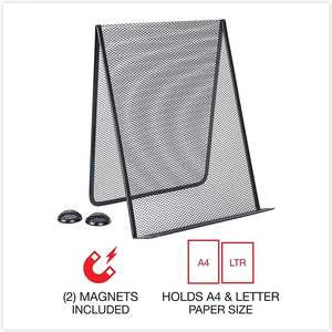 Free Standing Metal Mesh <b>Document</b> <b>Holder</b> 35 Sheet Capacity in Black Metal Color - Product Image 5