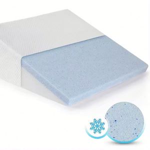 Almohada de cuña de espuma viscoelástica moderna 4 en 1 con patrones de hojas marinas sólidas para el cuerpo, cómodo soporte para la espalda, relajación en la cama - Product Image 3