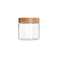 Pots cosmétiques transparents Vanjoin 4oz 8oz 500ml 800ml 1L, contenants pour gommage corporel, pots en plastique PET vides avec couvercles en bois de bambou