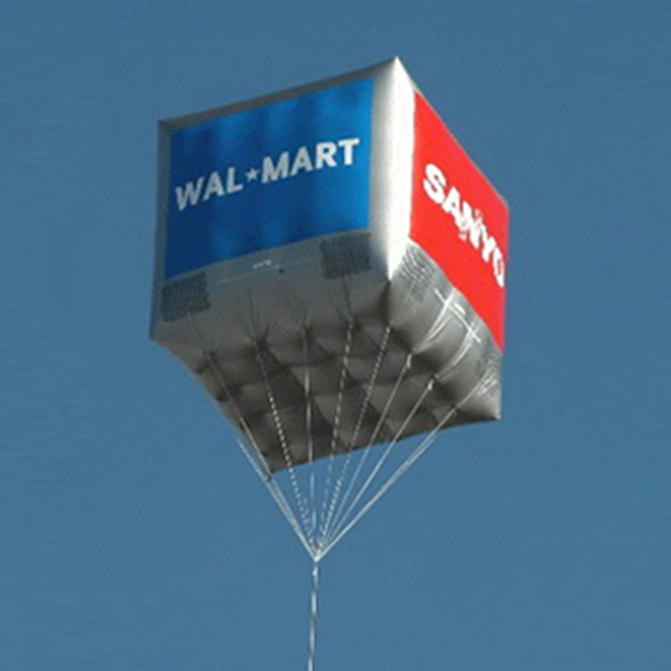 Ballon gonflable d'hélium d'air chaud de publicité carrée populaire avec le logo fait sur commande imprimé pour la promotion