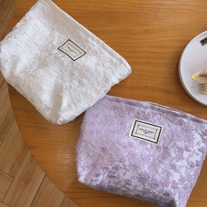 Thanh Lịch Công Suất Lớn Xách Tay Mỹ Phẩm Vải Dây Kéo Trang Điểm Túi Nữ Tính Hàng Ngày Thời Trang Thêu Hoa Nhà Máy Ngoài Trời - Product Image 5