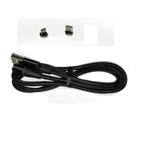 QC3.0 Pengisi Daya Cepat Magnet 3 Dalam 1 Kepang Mikro USB C 1.2M