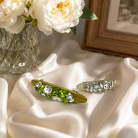 Nouvelle Arrivée Pince à Cheveux Ovale Faite Main en Strass, Barrette Tendance en Acétate, Cristal Haut de Gamme, Idéale pour Fête, Mariage, Cadeau