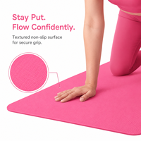 Tapis de yoga écologique 183x61cm 6mm TPE haute résilience, rembourré, antidérapant, résistant à l'usure, personnalisable pour hommes, femmes, salle de sport à domicile