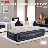 Lit gonflable surélevé WOQI pour chambre à coucher, maison ou hôtel, coussin d'air gonflable