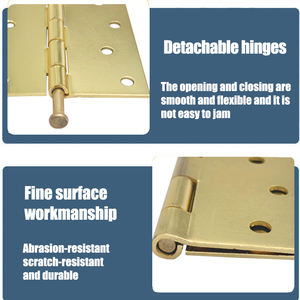 Engsel Pintu Besi Tersembunyi dengan Finishing Emas Desain Modern, Aksesori yang Dapat Dilepas untuk Pintu & Jendela Kayu - Product Image 5