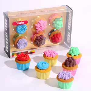 Милые красивые пользовательские 3D ластики в форме печенья для рекламных подарков, милый ластик