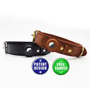 Factory Wholesale AirTag Dog Collar Padded Dog Collar With Airtag Case good quality