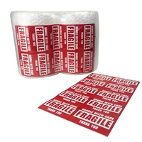 Point-break Easy Tear 20mm lebar 11m gulungan bungkus gelembung tiup dengan lembar stiker rapuh untuk kemasan